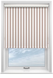 Dartmouth Stripe (Blackout), Biscuit - Motorised Roller Blind